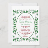 クリスマスの赤ちゃんシャワー招待ハッピーホリデー 招待状 (裏面)