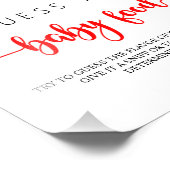 クリスマスの赤ちゃんシャワー推測ベビー食品の看板 フォトプリント            (角)