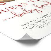 クリスマスの赤ちゃんシャワー推測ベビー食品の看板 ポスター (角)