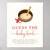 クリスマスの赤ちゃんシャワー推測ベビー食品の看板 ポスター (正面)