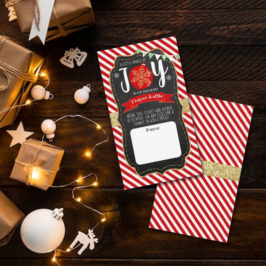 クリスマスの赤ちゃんシャワー「喜びの小さな束」 エンクロージャーカード