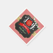 クリスマスの赤ちゃんシャワー「喜びの小さな束」 スタンダードカクテルナプキン (角)