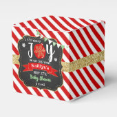 クリスマスの赤ちゃんシャワー「喜びの小さな束」 フェイバーボックス (正面サイド)