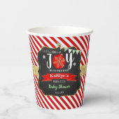 クリスマスの赤ちゃんシャワー「喜びの小さな束」 紙コップ (裏面)