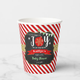 クリスマスの赤ちゃんシャワー「喜びの小さな束」 紙コップ