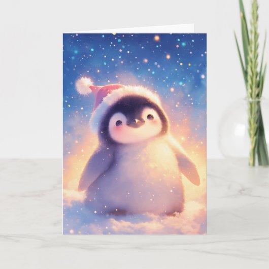 クリスマスの赤ちゃんペンギン カード (正面)