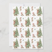 クリスマスの赤ちゃん歓迎会 かわいい冬のベイビーシャワー 招待状 (裏面)