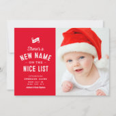クリスマスの赤ちゃん かわいい2枚の写真 シーズンカード (正面)