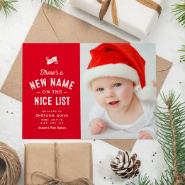 クリスマスの赤ちゃん かわいい2枚の写真 シーズンカード