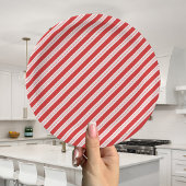 クリスマスの赤と白のキャンディケーン ストライプ ペーパープレート