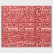 クリスマスの赤と白詩 ラッピングペーパー (フラット)