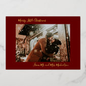 クリスマスの赤と結婚する 箔シーズンカード (正面)