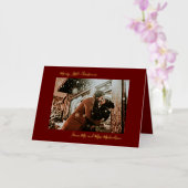 クリスマスの赤と結婚する 箔シーズンカード (蘭)