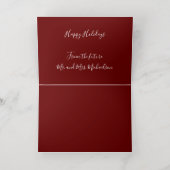 クリスマスの赤と結婚する 箔シーズンカード (内側レイダウン)