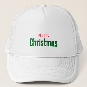 クリスマスの赤と緑のエレガントな名入れ キャップ