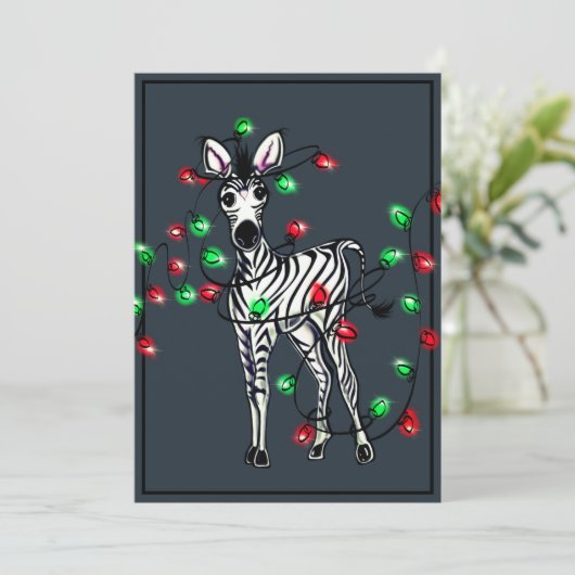 クリスマスの赤と緑のキラキラ シーズンカード (スタンド正面)