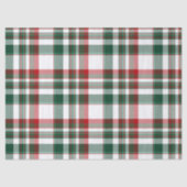 クリスマスの赤と緑のチェック柄 薄葉紙 (正面)
