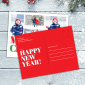 クリスマスの赤と緑のフォトコラージュ シーズンポストカード