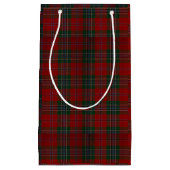 クリスマスの赤の格子縞 スモールペーパーバッグ (正面)