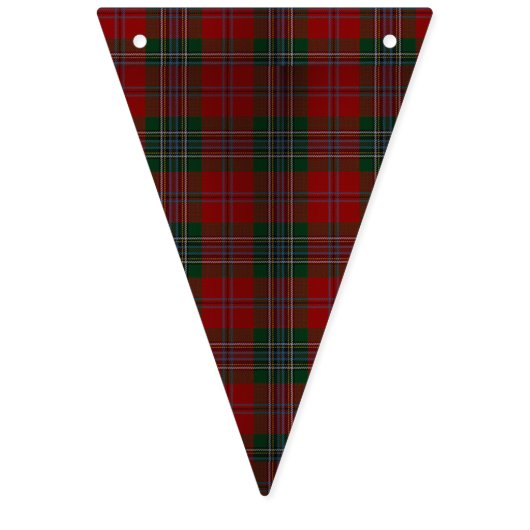 クリスマスの赤の格子縞 バンティングフラッグ (第1の旗)