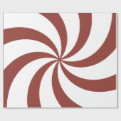 クリスマスの赤の渦巻 ラッピングペーパー (フラット)