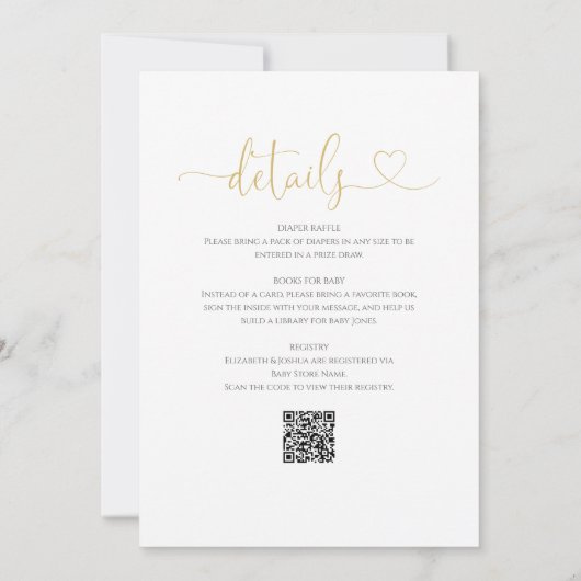 クリスマスの赤ん坊のシャワーで外が寒い 招待状 (裏面)