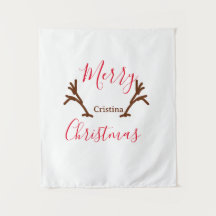 クリスマスの赤茶トナカイの角の休日テ