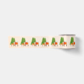 クリスマスの赤鹿ファミリー サテンリボン (正面)