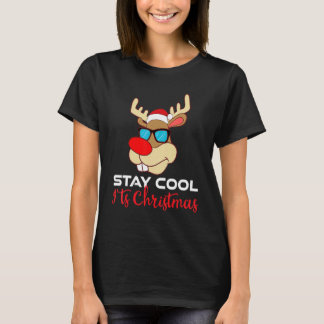 クリスマスの赤鼻のトナカイの家族パジャマ クリスマスウィ Tシャツ