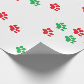 クリスマスの足のプリントのギフト用包装紙 ラッピングペーパー (角)