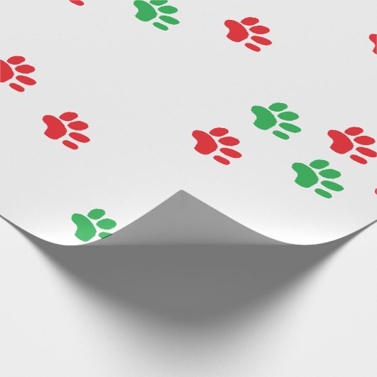 クリスマスの足のプリントのギフト用包装紙 ラッピングペーパー (角)