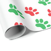 クリスマスの足のプリントのギフト用包装紙 ラッピングペーパー (ロールコーナー)