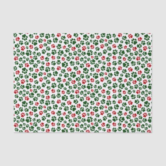 クリスマスの足のプリントのティッシュペーパー 薄葉紙 (正面)