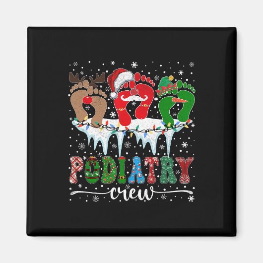 クリスマスの足跡ドクターポディアトリストポディアトリCre マグネット (正面)