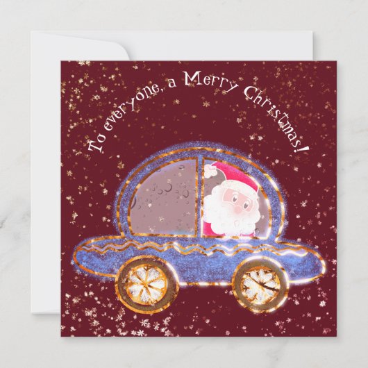 クリスマスの車の中のサンタクロース (正面)