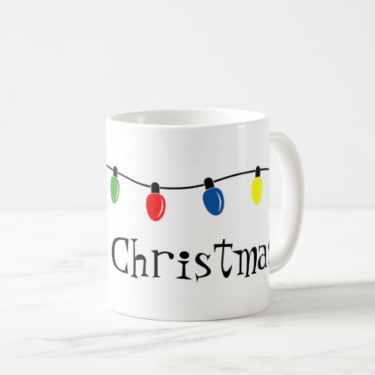 クリスマスの軽い装飾とホリデーコーヒーマグ コーヒーマグカップ (正面右)