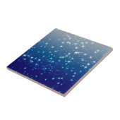 クリスマスの輝きが青い空を星 タイル (側面)