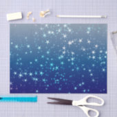 クリスマスの輝きが青い空を星 薄葉紙 (クラフト)
