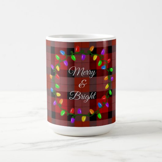 クリスマスの輝きと明かり コーヒーマグカップ (中央)