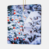 クリスマスの輝き セラミックオーナメント (左)