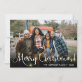 クリスマスの輝き フォト ホリデー カード (正面)