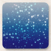 クリスマスの輝き 星 青い空 コースター (正面)