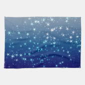 クリスマスの輝き 星 青空 キッチンタオル (横)
