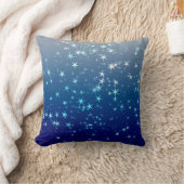 クリスマスの輝き 星 青空 クッション (ブランケット)