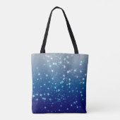 クリスマスの輝き 星 青空 トートバッグ (裏面)