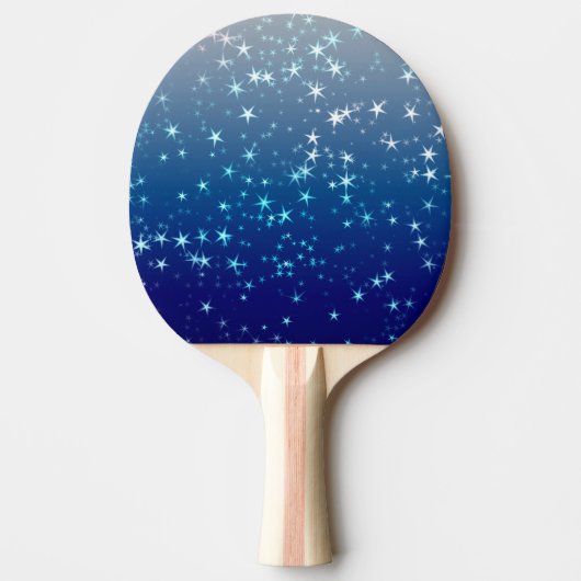 クリスマスの輝き 星 青空 卓球ラケット (正面)