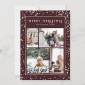 クリスマスの輝くブルゴーニュクラシックの写数々の真 シーズンカード (正面)