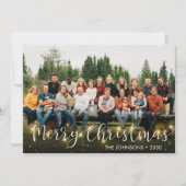 クリスマスの輝く写真のホリデーカード シーズンカード (正面)