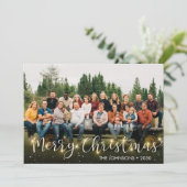 クリスマスの輝く写真のホリデーカード シーズンカード (スタンド正面)