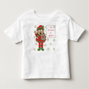クリスマスの輝く小妖精や小人の色 トドラーTシャツ